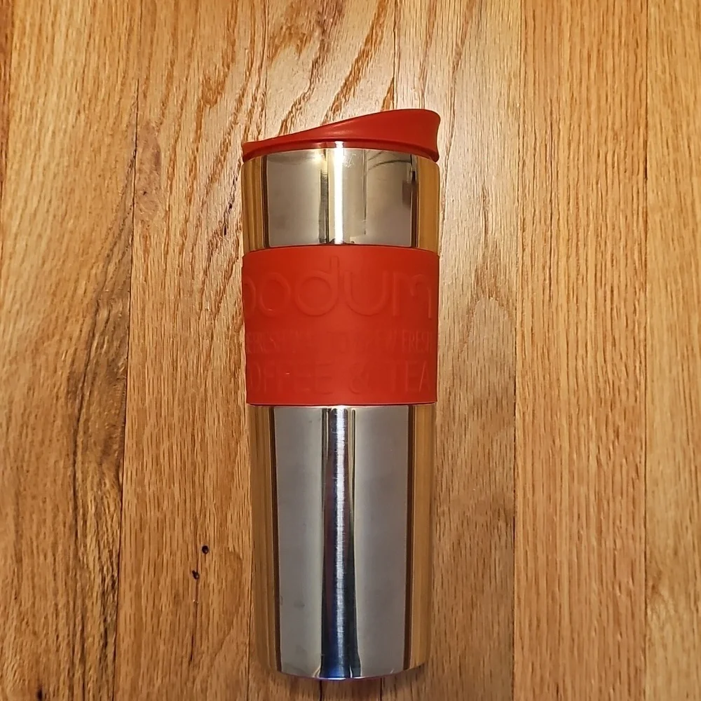 Bodum Red French Press Travel Mug - Picture 1 of 5